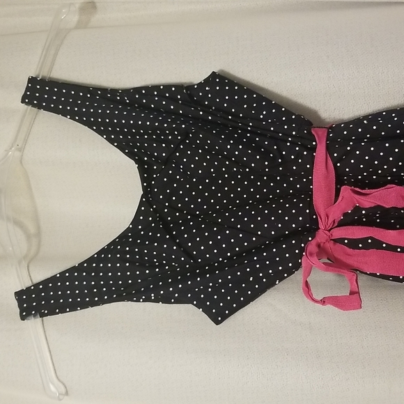 NWT Motherhood maternity black and white polka dot sleeveless dress - brand new - Picture 2 of 5